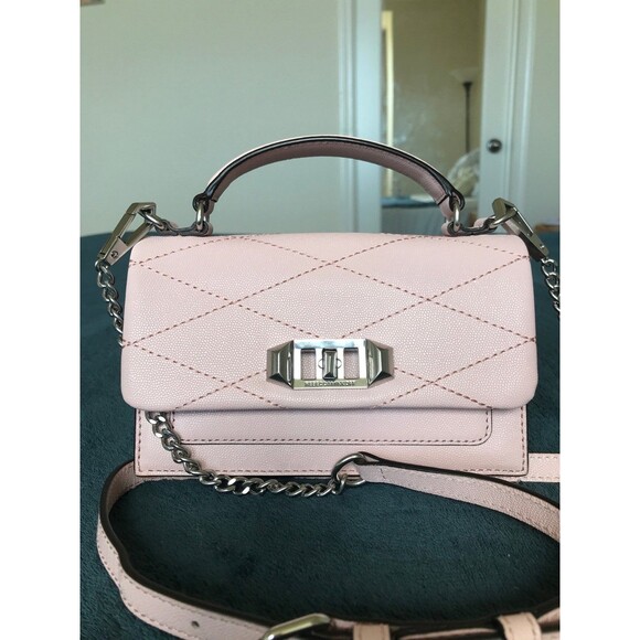 Rebecca Minkoff Je T'aime Convertible mini crossbody wallet on chain in pink